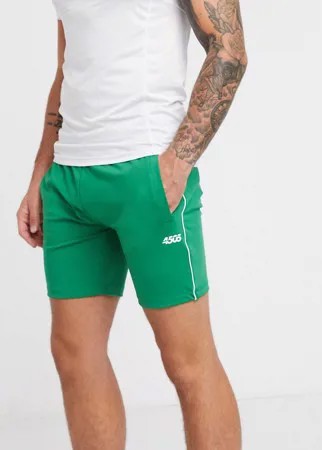 Облегающие спортивные шорты с отделкой ASOS 4505-Зеленый цвет