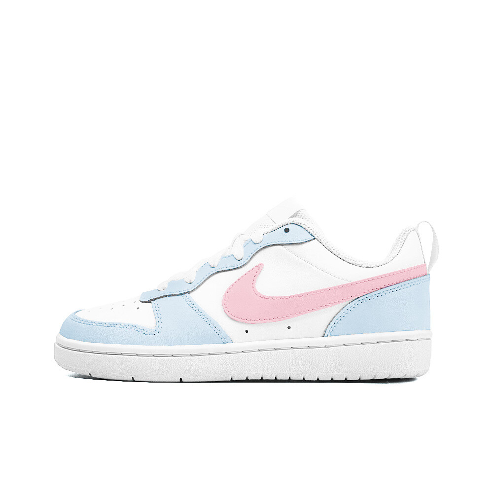Кроссовки Nike Court Borough Skateboarding Shoes Women's Low-top Blue/White/Pink, синий/белый/розовый