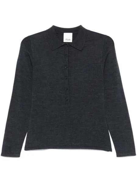 Allude поло из тонкого трикотажа, серый