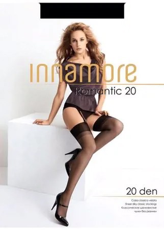 Чулки Innamore Romantic, 20 den, размер 4, черный