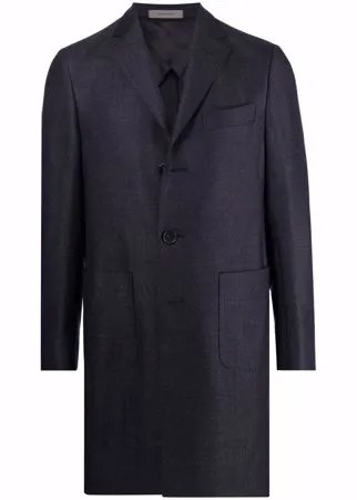 Corneliani шерстяное однобортное пальто с заостренными лацканами