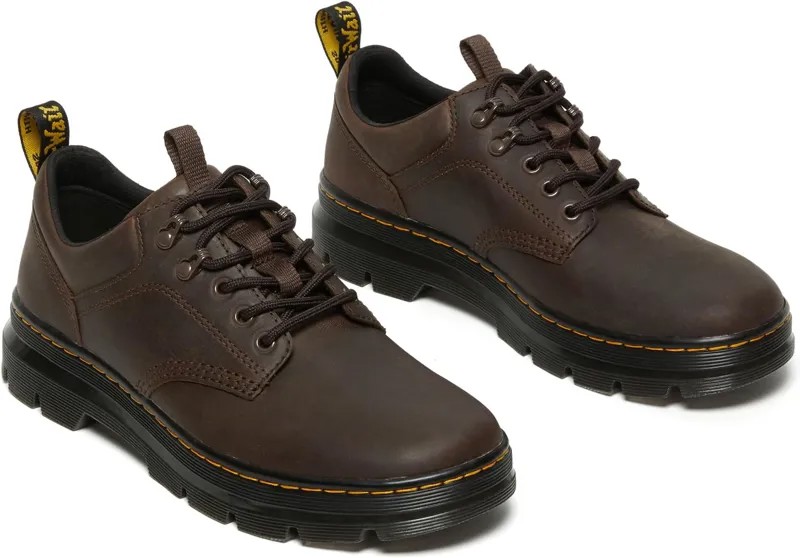 Оксфорды Reeder Dr. Martens, цвет Dark Brown Crazy Horse