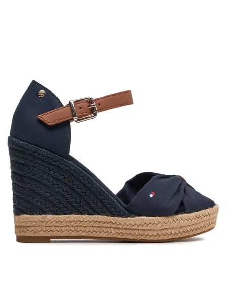 Эспадрильи Basic Open Toe High Wedge Tommy Hilfiger, темно-синий