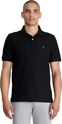 Мужская однотонная футболка-поло IZOD Regular Fit Advantage Performance с короткими рукавами, черная,
