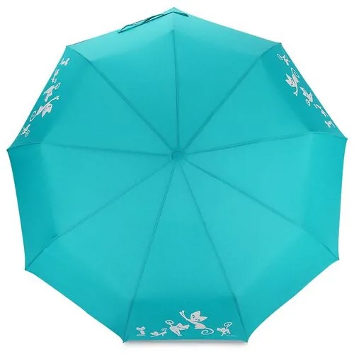 Женский зонт автомат с проявляющимся рисунком 606 Blue