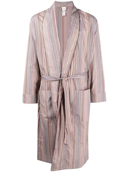 Paul Smith куртка в полоску Artist Stripe с поясом, разноцветный