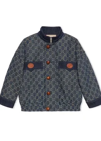 Gucci Kids джинсовая куртка с логотипом GG