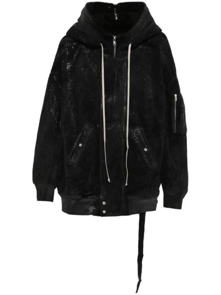 Rick Owens DRKSHDW бомбер с капюшоном, черный