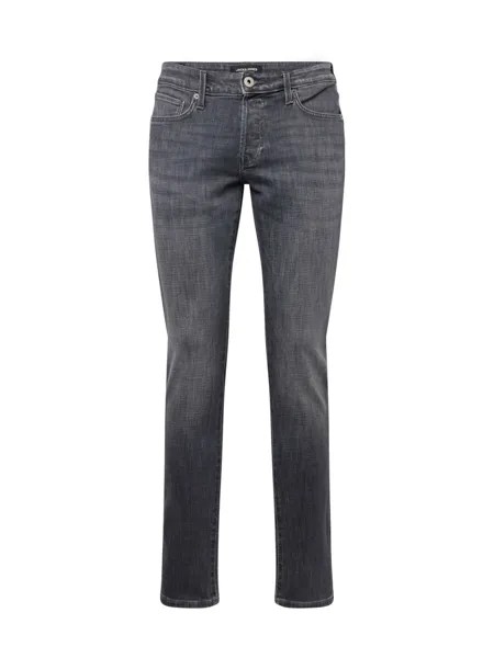 Джинсы узкого кроя JACK & JONES GLENN CON, серый деним