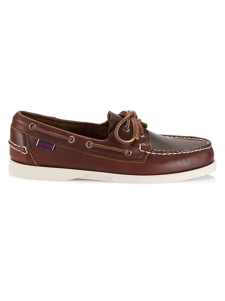 Топсайдеры из вощеной кожи Docksides Portland Sebago, коричневый