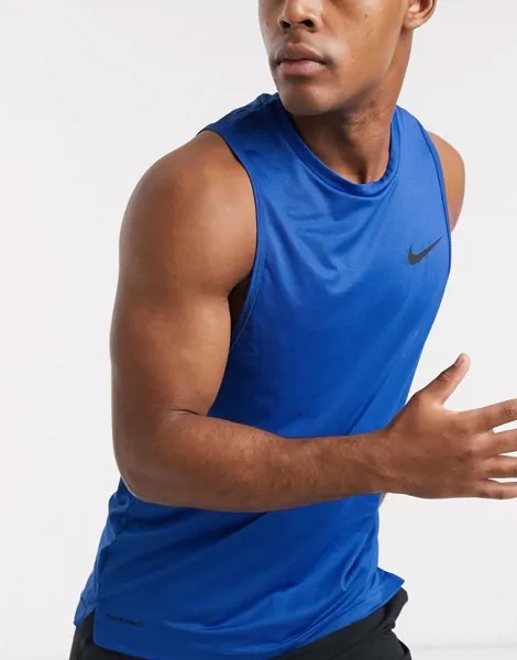 Синяя майка Nike Training-Синий