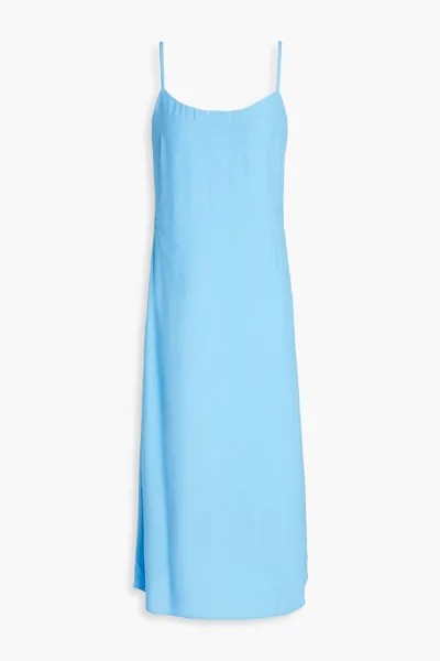 Платье миди из крепа Primrose со шнуровкой MELISSA ODABASH, синий