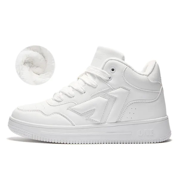 Кроссовки A1 Skateboarding Shoes Unisex High-top, цвет Fleece-lined White