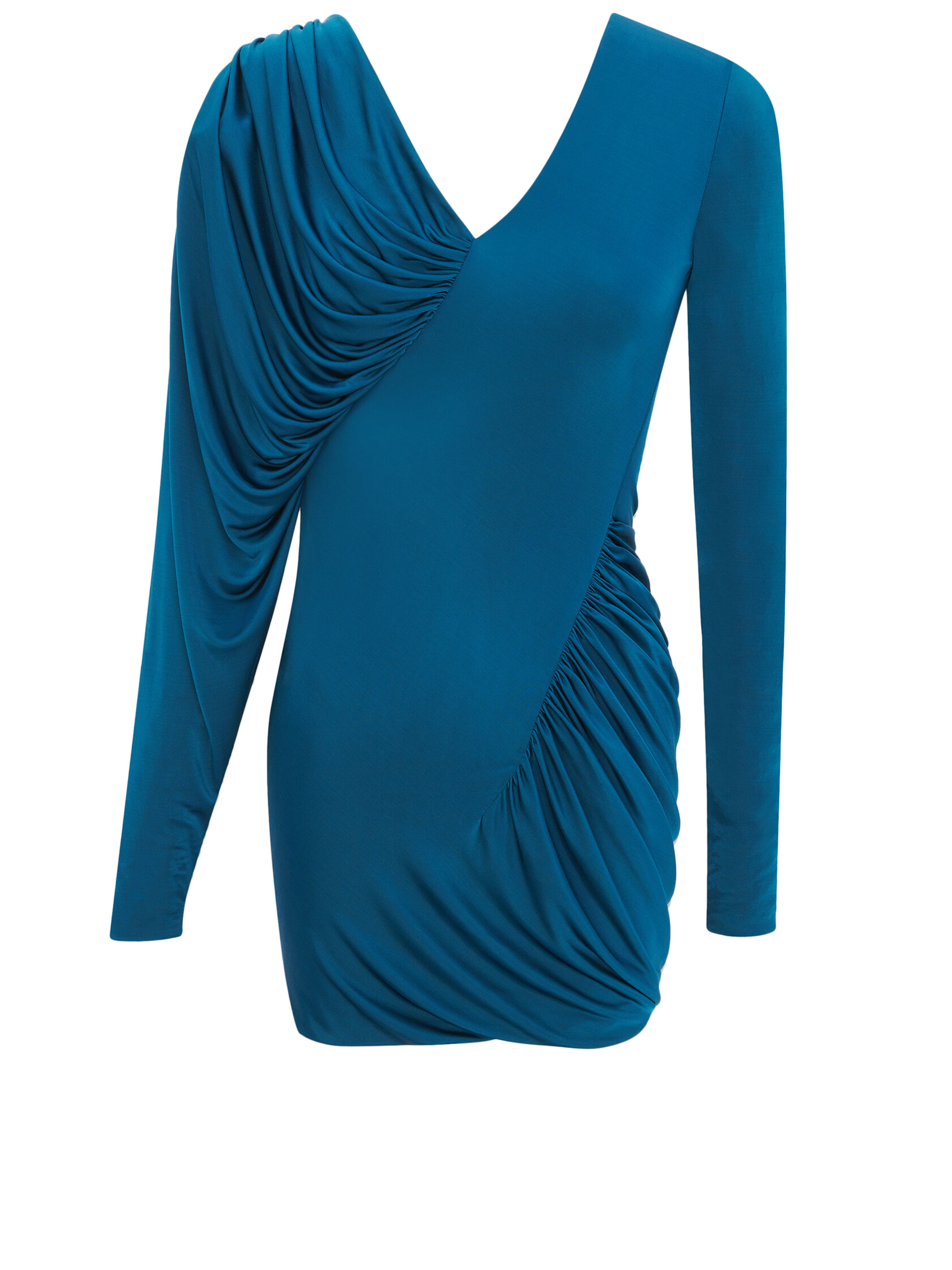 Платье Saint Laurent Draped jersey, синий