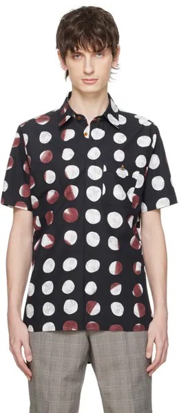 Черная рубашка с призраком Vivienne Westwood, цвет Dots & Orbs