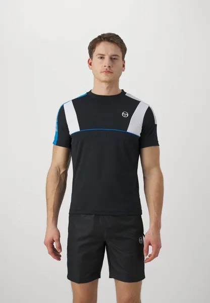 Футболка с принтом Alettone Sergio Tacchini, цвет black/directoire blue