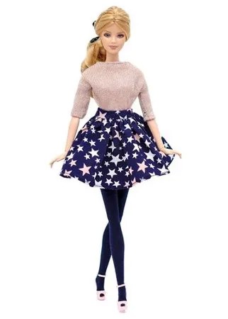 Barbie Elenpriv Одежда для кукол Барби - Набор одежды - Пуловер, юбка, колготы