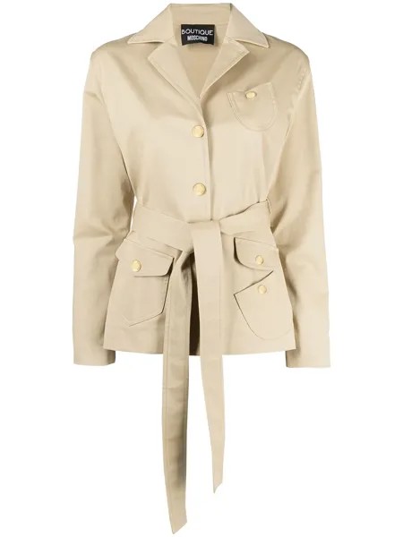 Boutique Moschino куртка с карманами и поясом