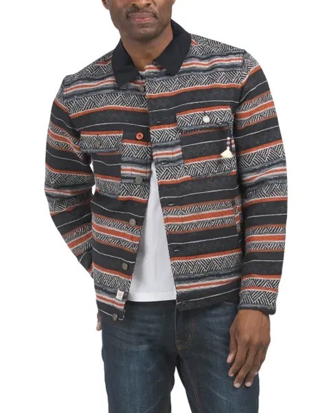 Жаккардовая куртка дальнобойщика Scotch & Soda, цвет Multi Stripe