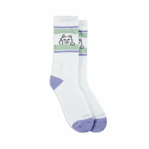 Носки RIPNDIP Ripndip, размер one size, белый, зеленый, лиловый