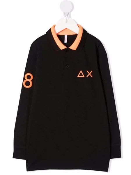 Sun 68 рубашка поло с длинными рукавами и логотипом