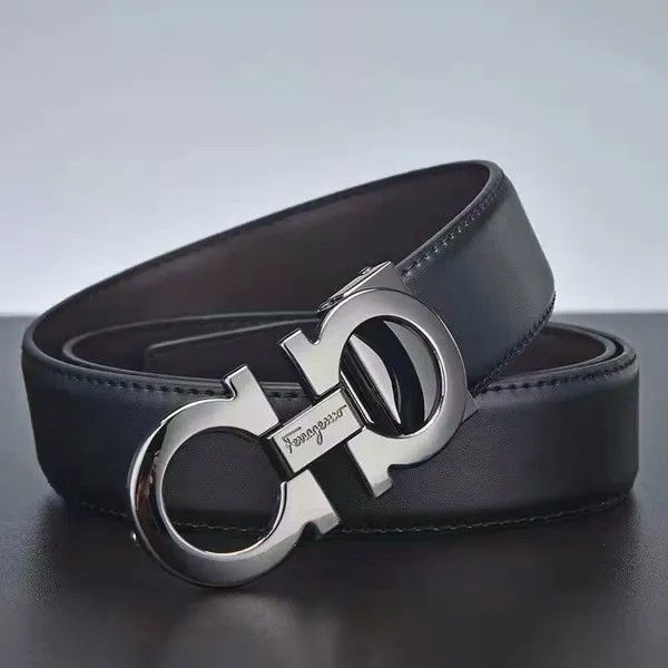 2022 Мода Мужской пояс Новый тренд Cowhide Пояс All-match Simple Jeans Belt