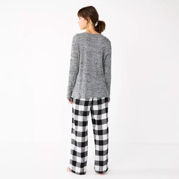 Petite Sonoma Goods For Life Фланелевые пижамные штаны и пижамный топ для сна Sonoma Goods For Life