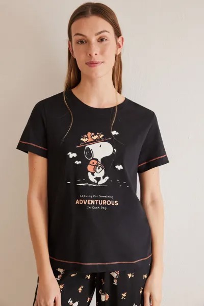 Капри Черная пижама Snoopy из 100% хлопка Women'secret, серый