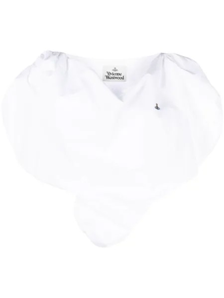 Vivienne Westwood топ Heart асимметричного кроя, белый