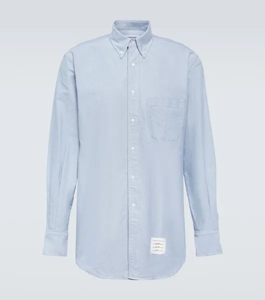 Хлопковая рубашка Thom Browne, синий