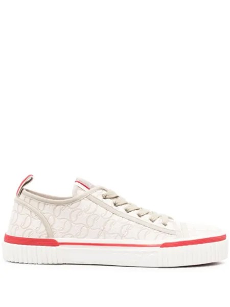 Кроссовки Pedro Junior с монограммой Christian Louboutin, бежевый