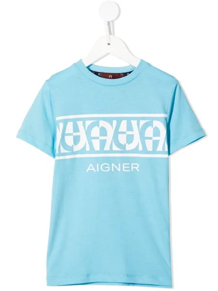 Aigner Kids футболка с логотипом