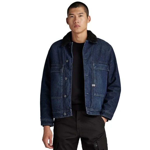 Куртка G-Star Utility Flap Pocket Sherpa Denim, синий