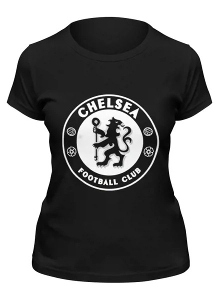 Футболка женская Printio Chelsea (челси) черная 2XL