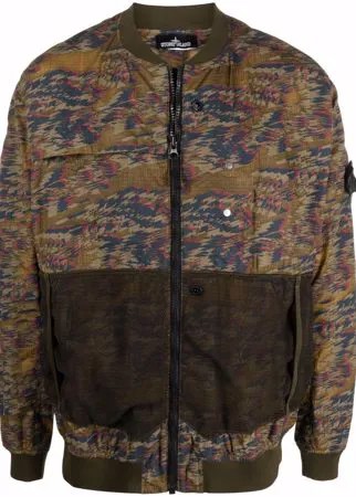 Stone Island Shadow Project бомбер с абстрактным принтом