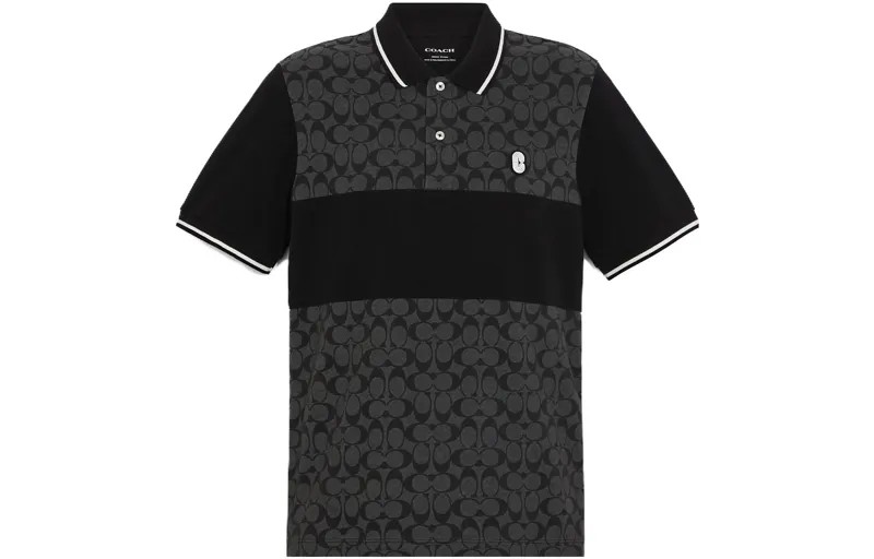 Мужская рубашка поло COACH, цвет Charcoal Signature