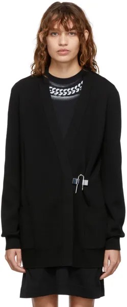 Черный кардиган с замком Givenchy