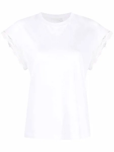 Chloé футболка с отделкой в технике кроше