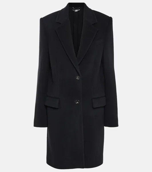 Двубортное шерстяное пальто STELLA MCCARTNEY, черный