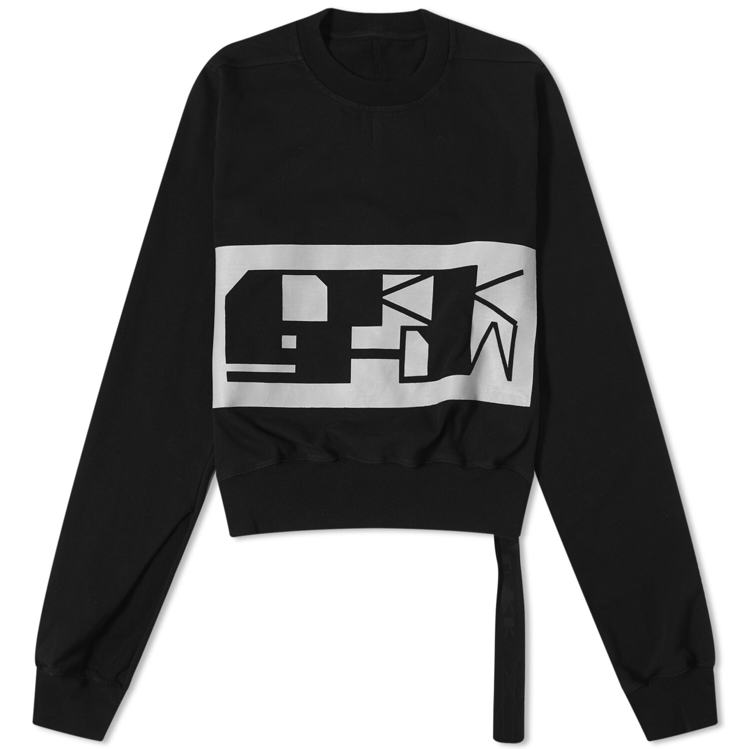 Толстовка Rick Owens Drkshdw Cropped Sweatshirt, черный