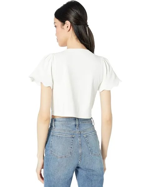 Свитер BCBGMAXAZRIA Jersey Stitch Sweater Top, цвет Gardenia