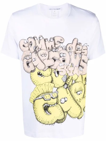 Comme Des Garçons Shirt футболка с принтом Kaws