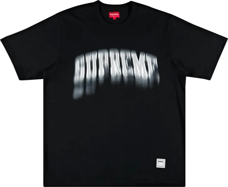 Футболка Supreme Blurred Arc Short-Sleeve Top 'Black', черный