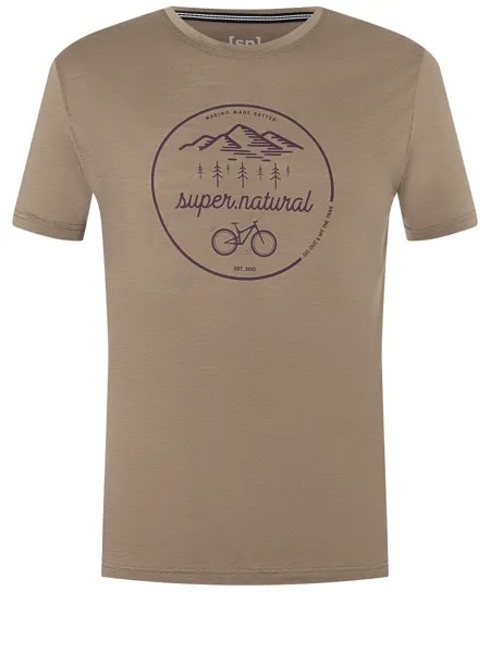 Рубашка super.natural Merino T Shirt, бежевый