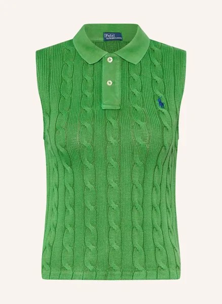 Вязаная рубашка-поло Polo Ralph Lauren, зеленый