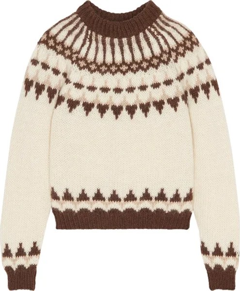 Свитер Saint Laurent Sweater 'Naturel/Marron/Beige', загар