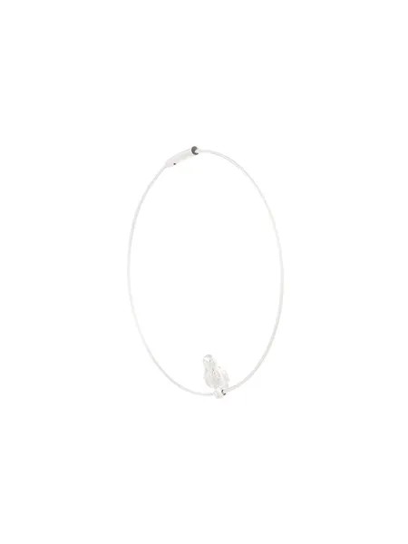 E.M. bird loop earring