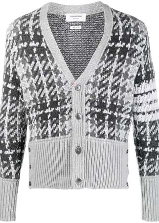 Thom Browne клетчатый кардиган вязки интарсия