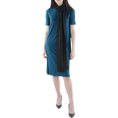 Женский модный блестящий шарф черного цвета с эффектом металлик Eileen Fisher O/S BHFO 1560