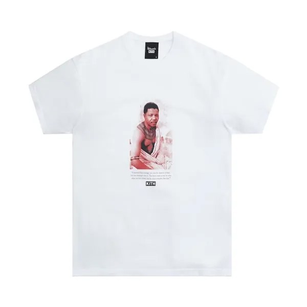 Футболка Kith x Mandela Triumph Vintage Tee 'White', белый